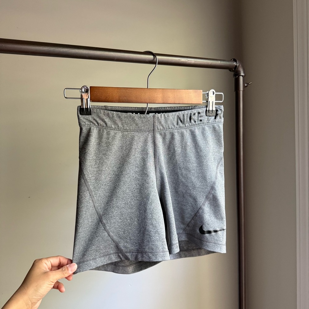 Nike gray spandex workout shorts